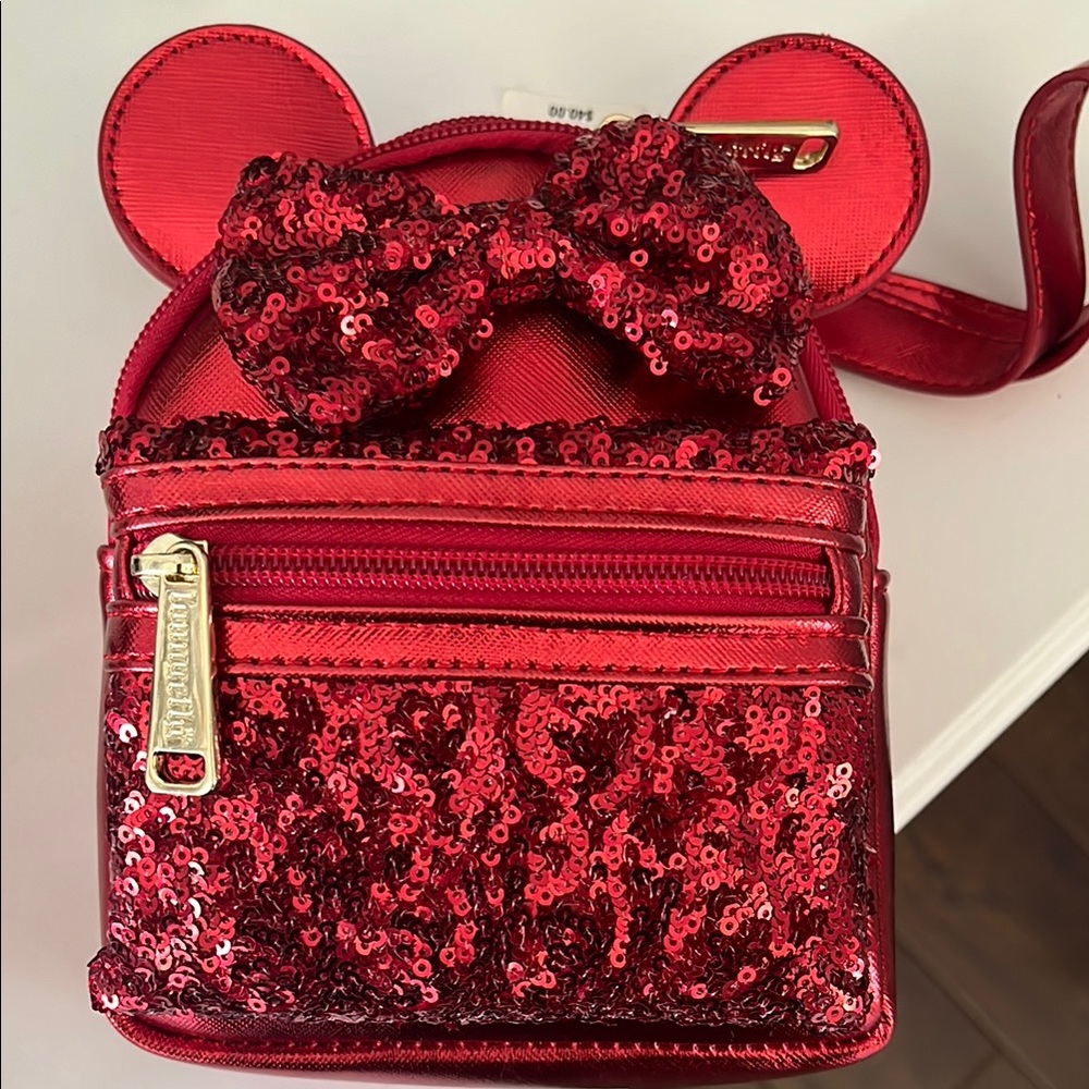 ✨Brand new never used ❤️
Red Sequin Mini Backpack with Ears 🐭🏰